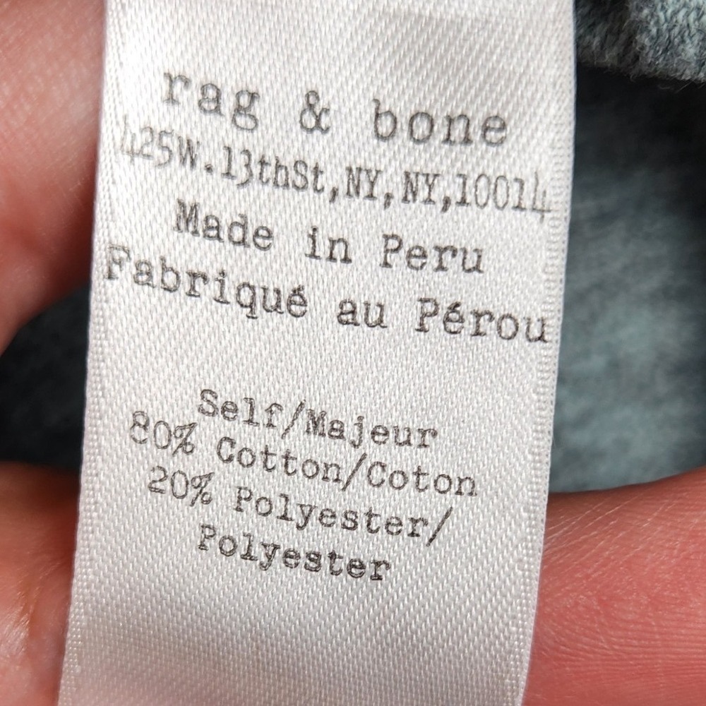 Rag and Bone Polo Shirt Men L Grey Short Sleeve Embroidered Casual Designer Top - Picture 5 of 11